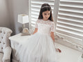 Annalise Girls White Short Sleeve Dress - A Little Lacey · Photo 13 of 21