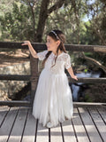Annalise Girls White Short Sleeve Dress - A Little Lacey · Photo 8 of 21