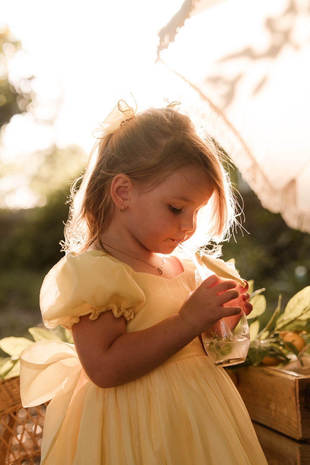 Arabella Girls Yellow Dress
