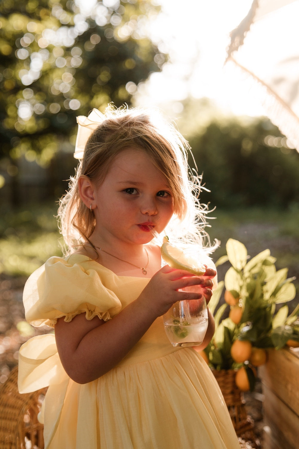 Arabella Girls Yellow Dress