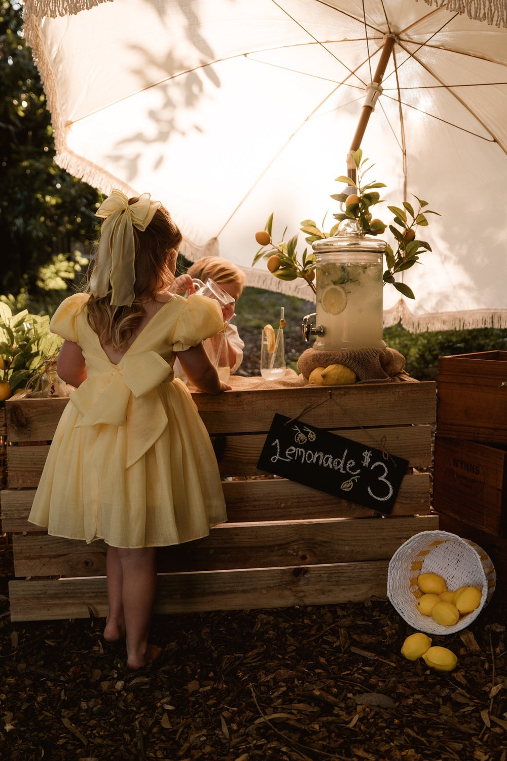 Arabella Girls Yellow Dress