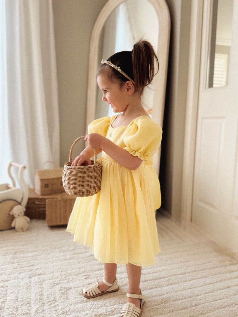 Arabella Girls Yellow Dress - A Little Lacey