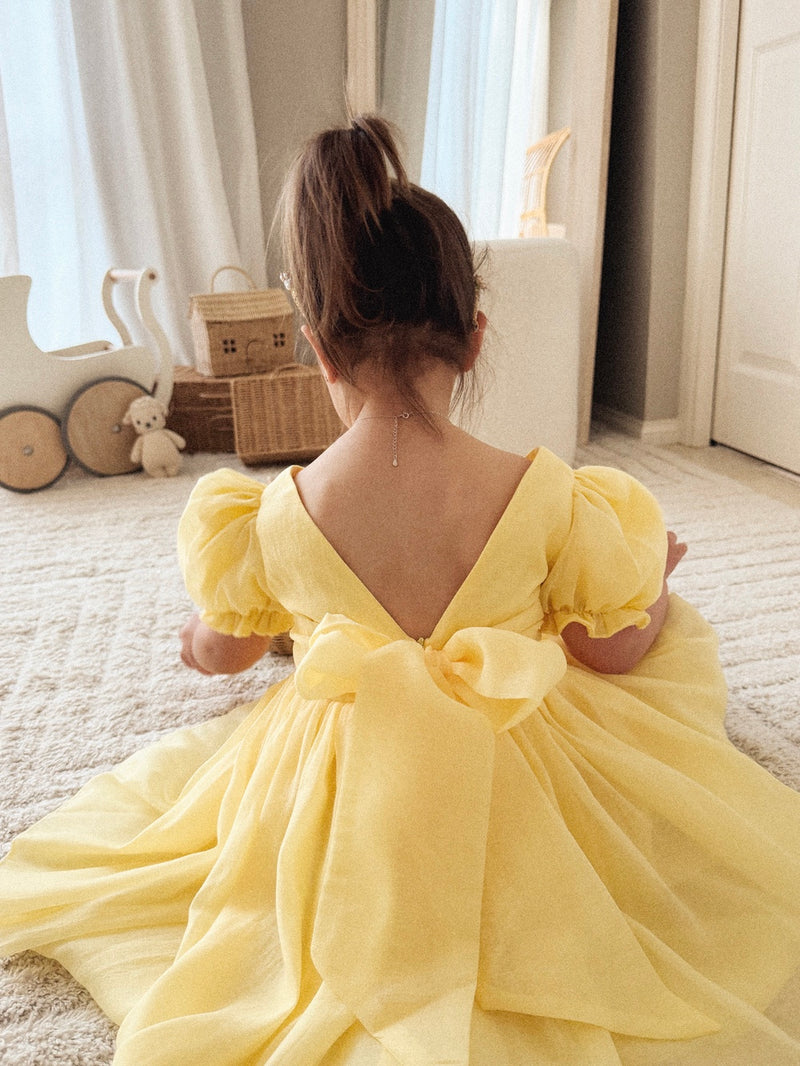 Arabella Girls Yellow Dress - A Little Lacey