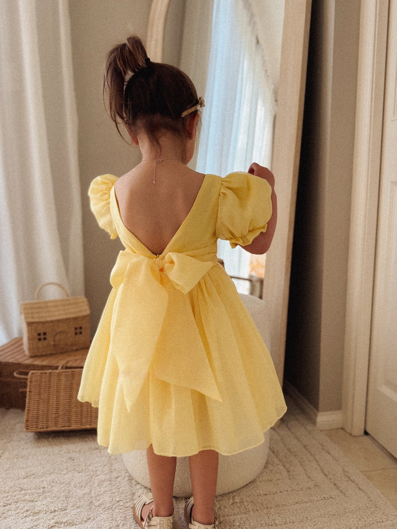 Arabella Girls Yellow Dress - A Little Lacey