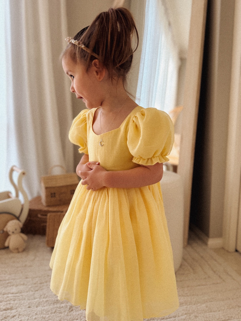 Arabella Girls Yellow Dress