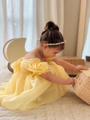 Arabella Girls Yellow Dress - A Little Lacey