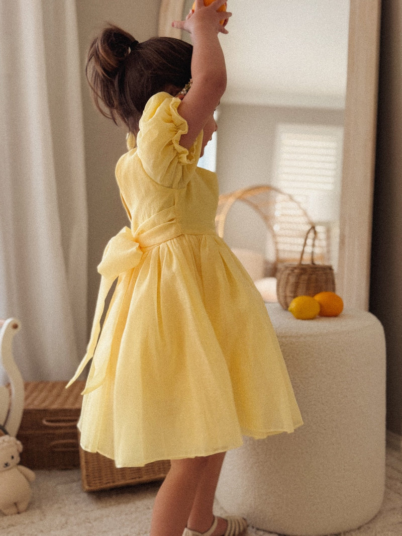 Arabella Girls Yellow Dress - A Little Lacey