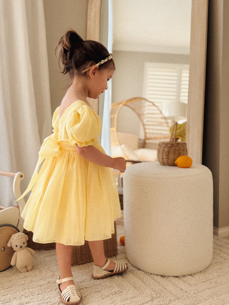 Arabella Girls Yellow Dress - A Little Lacey
