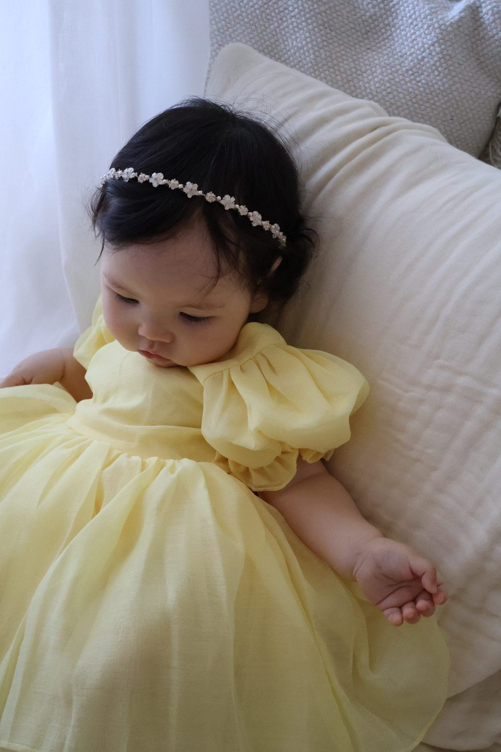 Arabella Yellow Girls Baby Dress
