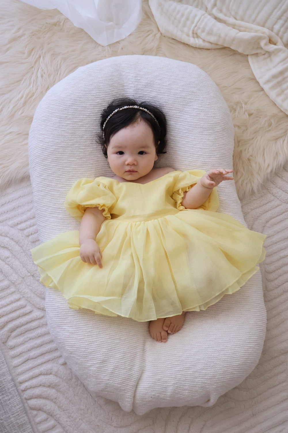 Arabella Yellow Girls Baby Dress