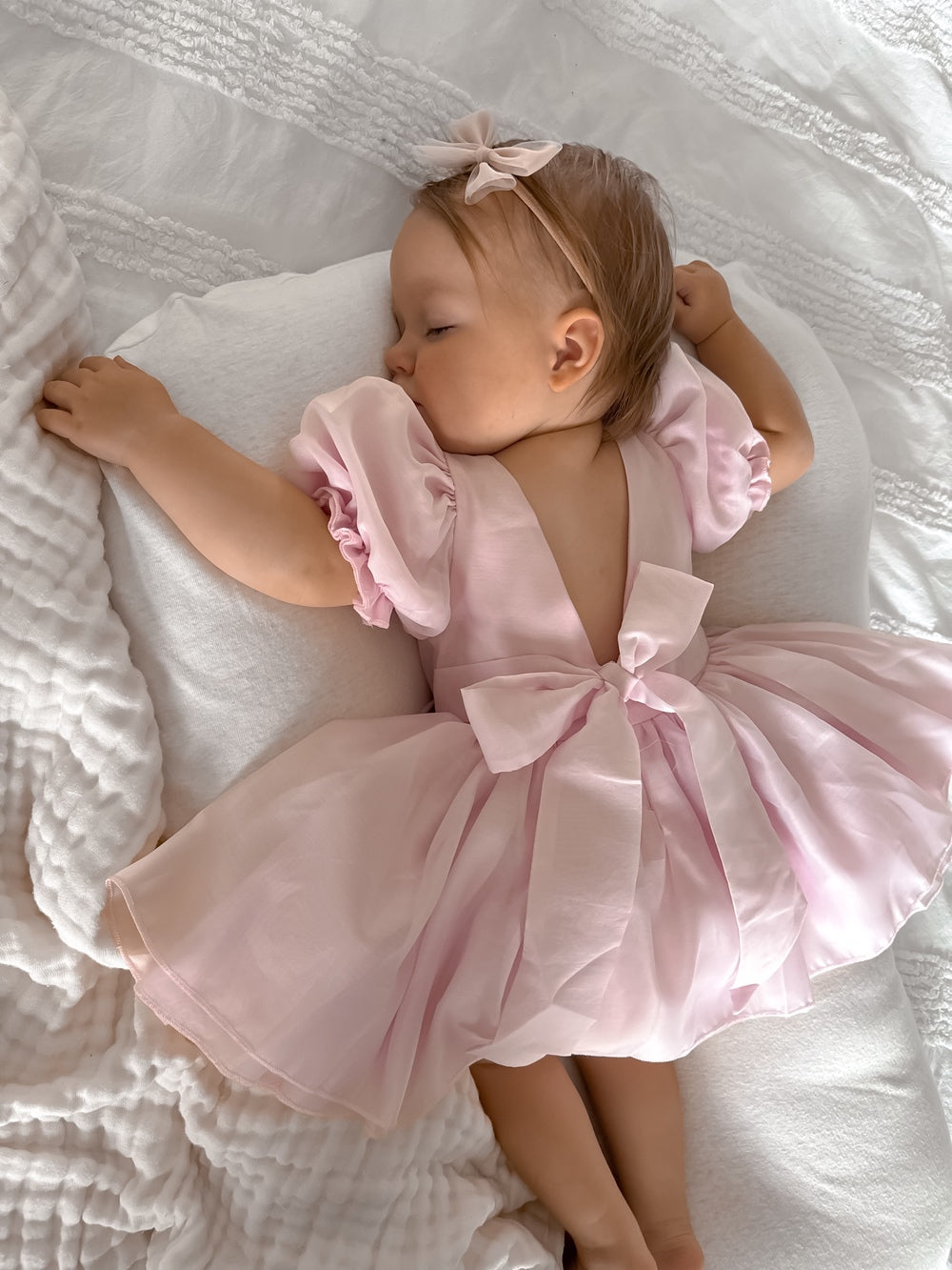 Arabella Pink Girls Baby Dress