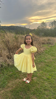 Arabella Girls Yellow Dress - A Little Lacey