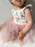 Aria Tulle Baby Romper - Dusty Pink - A Little Lacey · Photo 4 of 6