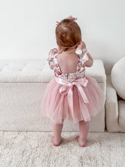 Aria Tulle Baby Romper - Nectar - A Little Lacey