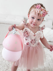 Aria Tulle Baby Romper - Nectar - A Little Lacey