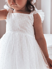 Aspen White Flower Girl Dress - A Little Lacey