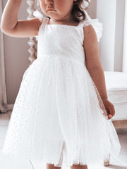 Aspen White Flower Girl Dress - A Little Lacey