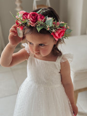 Aspen White Flower Girl Dress - A Little Lacey