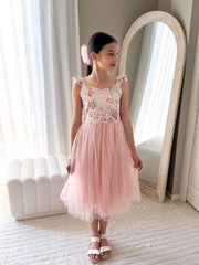Audrey Rose Girls Tulle Dress - Nectar - A Little Lacey