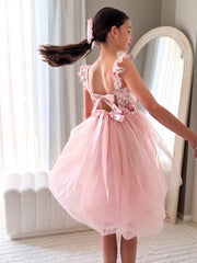 Audrey Rose Girls Tulle Dress - Nectar - A Little Lacey