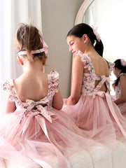 Audrey Rose Girls Tulle Dress - Nectar - A Little Lacey