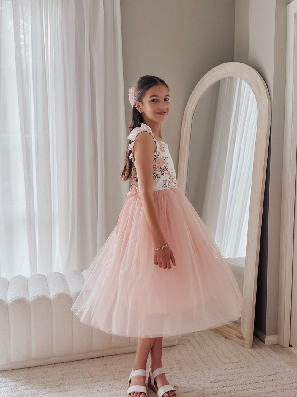 Audrey Rose Girls Tulle Dress Dusty Pink | Floral Party Dress for Girls A Little Lacey Audrey Rose Girls Tulle Dress Dusty Pink | Floral Party Dress for Girls A Little Lacey