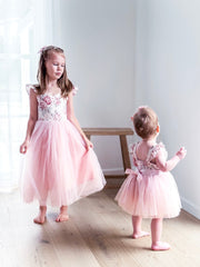 Aria Tulle Baby Romper - Nectar - A Little Lacey