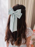 Girls blue hair bow for party dresses