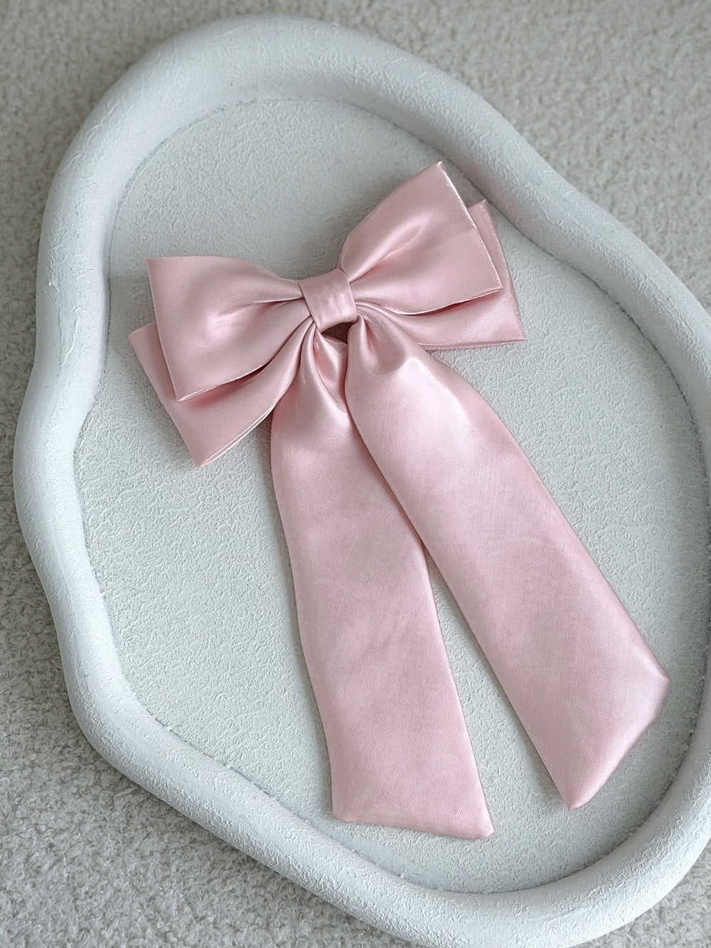 Amelie Pink Satin Bow styled with girls occasion wear