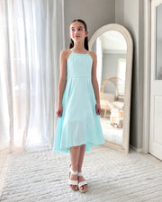 Anna Girls Light Turquoise Dress - A Little Lacey