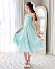 Anna Girls Light Turquoise Dress - A Little Lacey