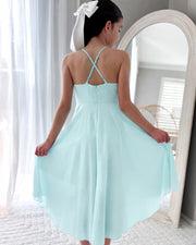 Anna Girls Light Turquoise Dress - A Little Lacey