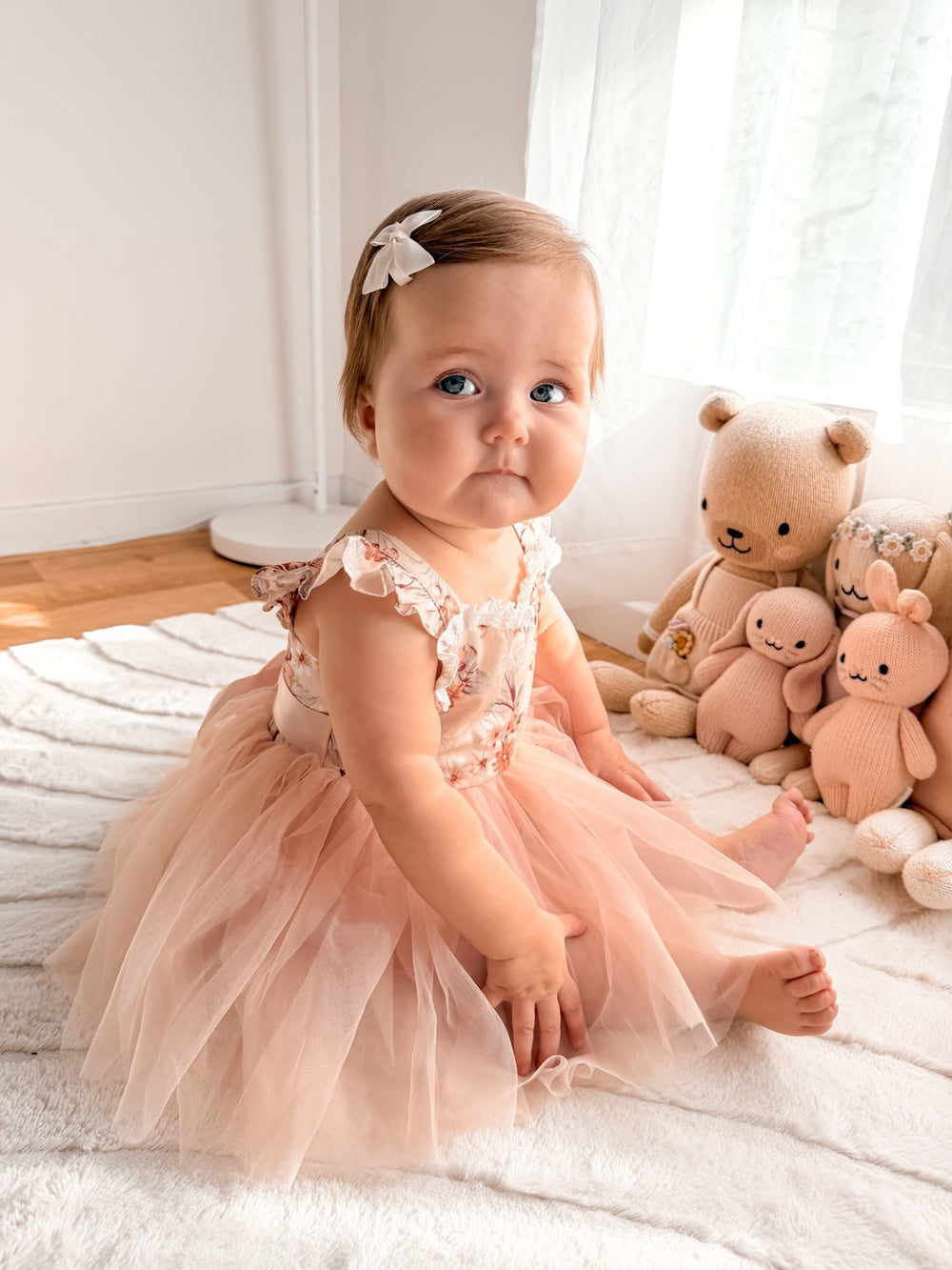 easter newborn dress Bunny Swiss Dot Smocked a photoshoot Newborn Baby Girl Easter Bunny