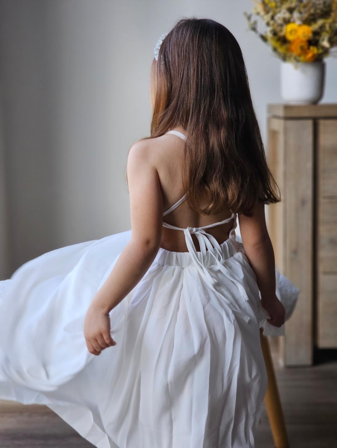Libby Girls White Flower Headpiece