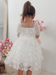 Arielle Girls White Dress - A Little Lacey