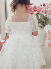 Arielle Girls White Dress - A Little Lacey