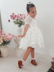 Arielle Girls White Dress - A Little Lacey