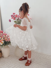 Arielle Girls White Dress - A Little Lacey