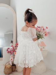 Arielle Girls White Dress - A Little Lacey