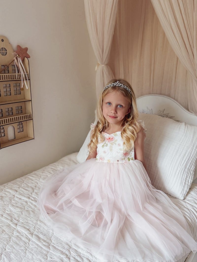 Audrey Rose Girls Tulle Dress - Light Pink - A Little Lacey