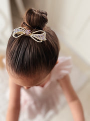 Aurelia Purple Bow Hair Clip - A Little Lacey