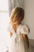 Belle Girls White Satin Dress - A Little Lacey · Photo 2 of 10