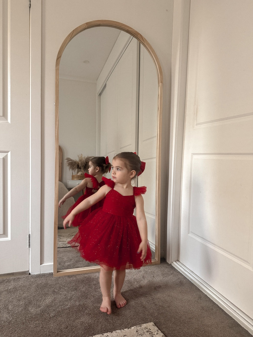 Belle Girls Red Sparkle Christmas Dress - A Little Lacey · Photo 19 of 23