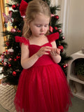 Belle Girls Red Sparkle Christmas Dress - A Little Lacey · Photo 1 of 23