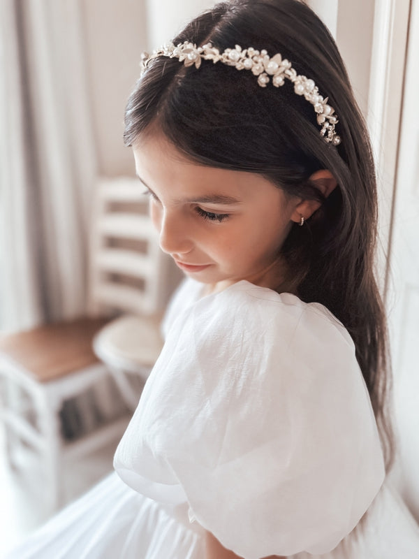 Bianca Girls Gold Headband - A Little Lacey