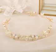 Bianca Girls Gold Headband - A Little Lacey