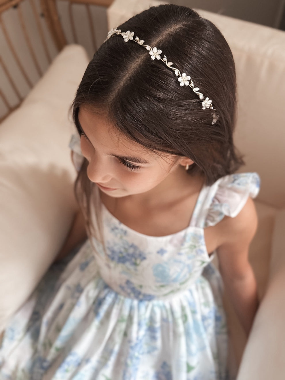 Billie Girls Gold Floral Headband - A Little Lacey · Photo 3 of 4