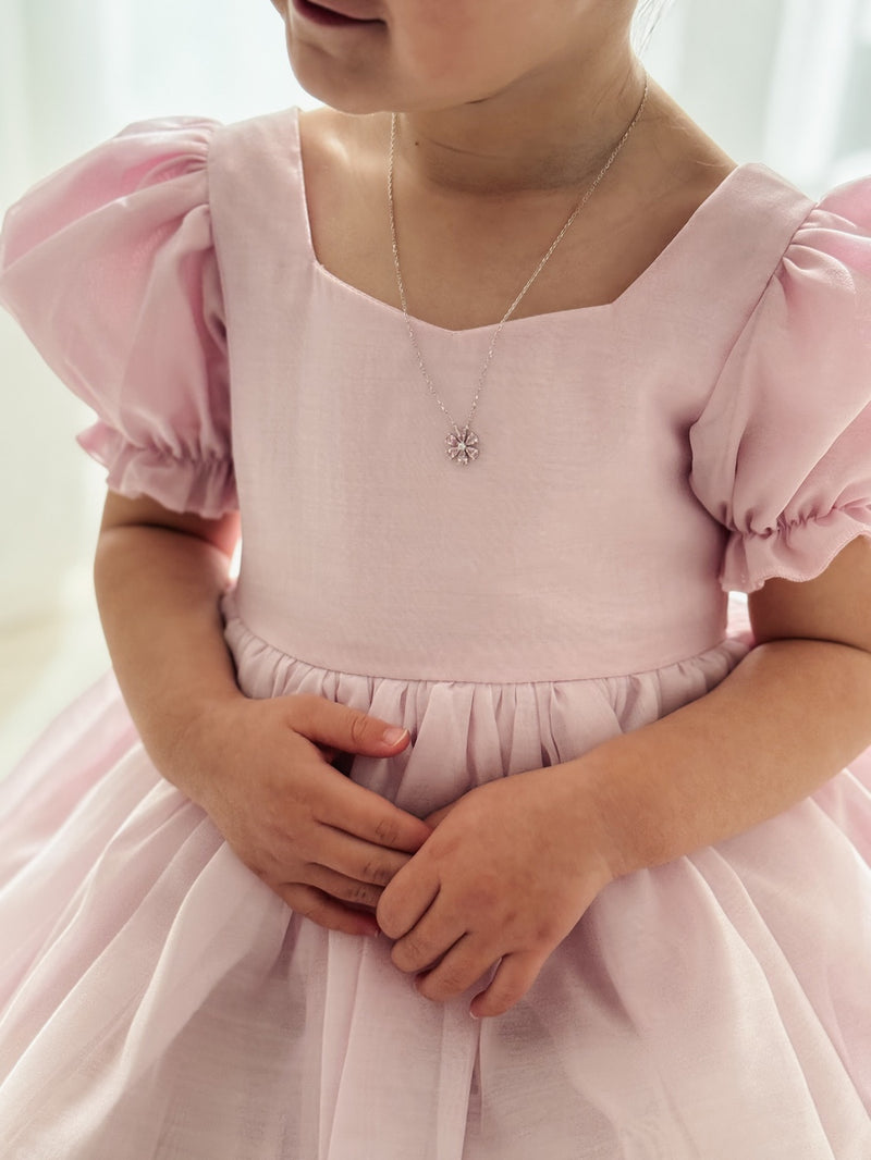Blush Bloom Girls Silver Necklace - A Little Lacey