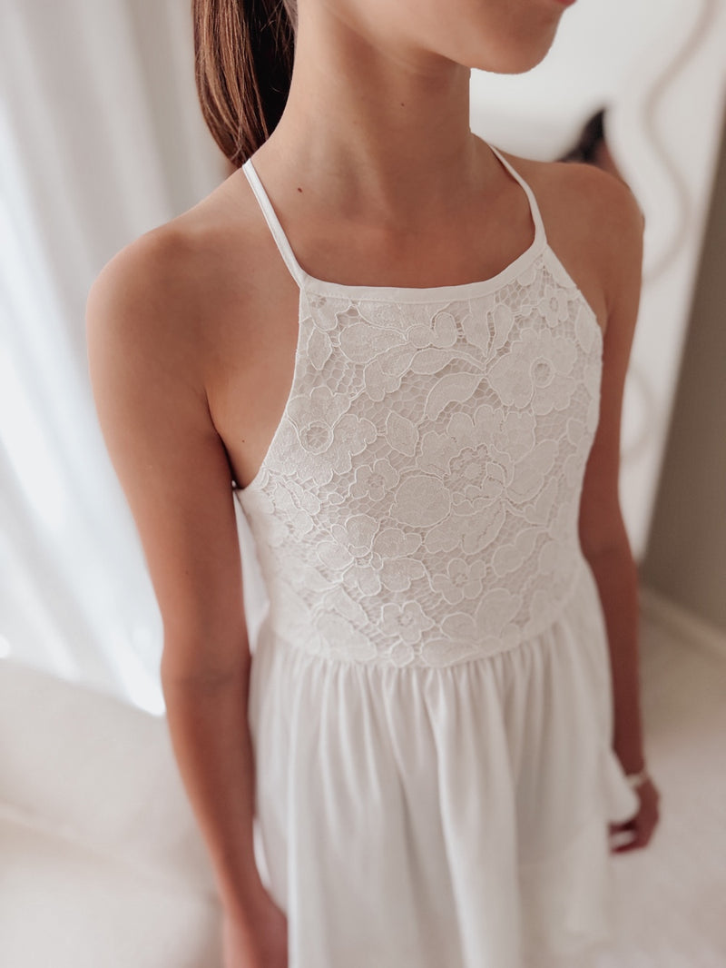 Bella Girls White Dress - A Little Lacey