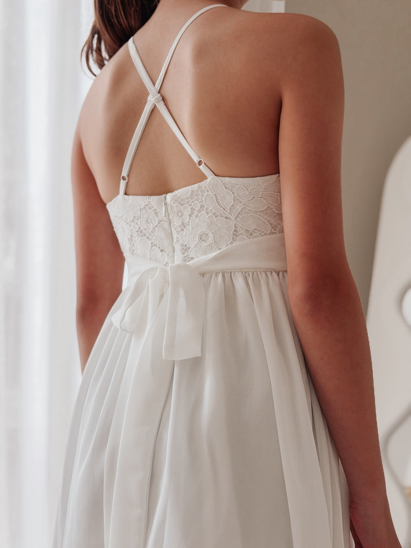 Bella Girls White Dress - A Little Lacey